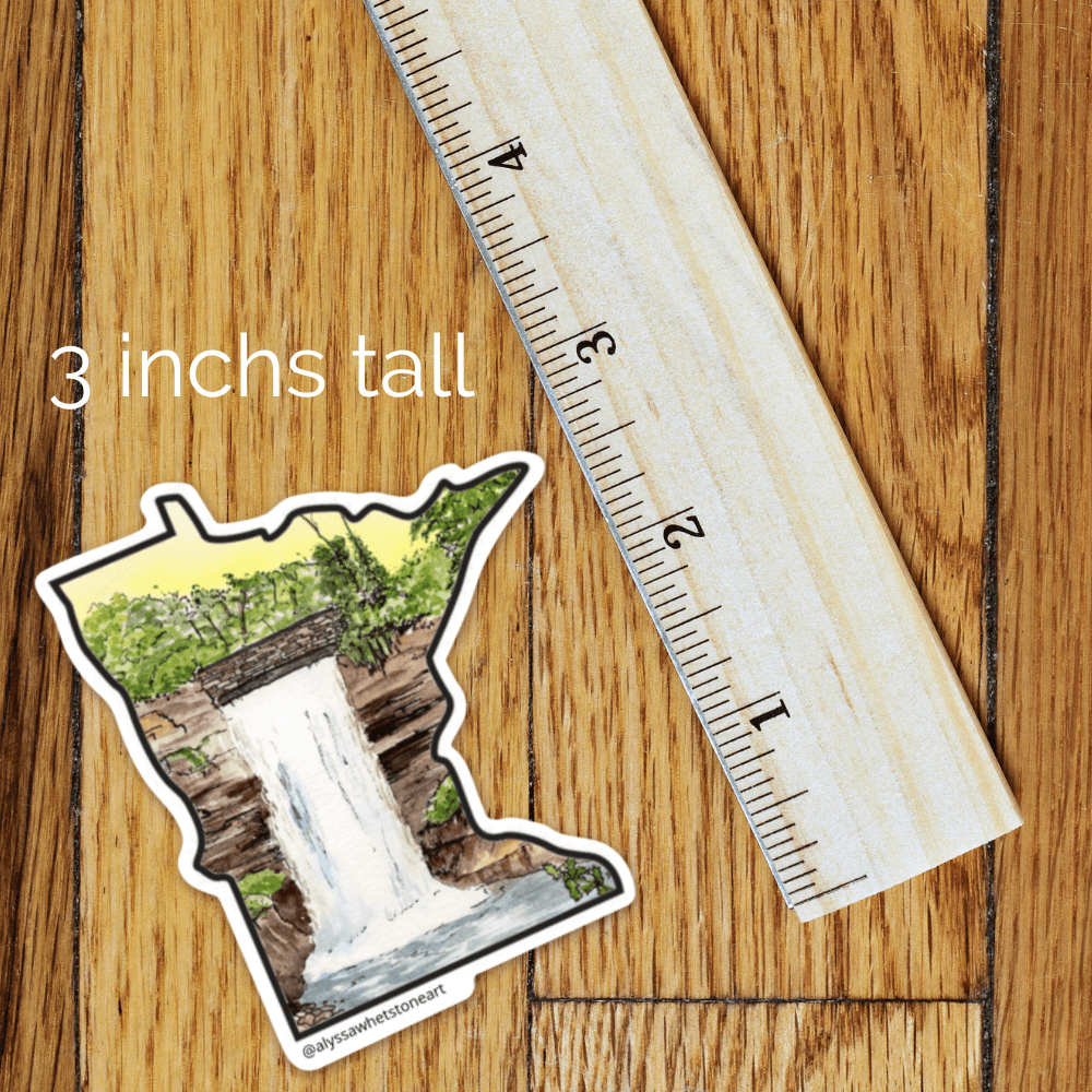 Minnehaha Falls - Minneapolis Minnesota - Vinyl Decal Sticker