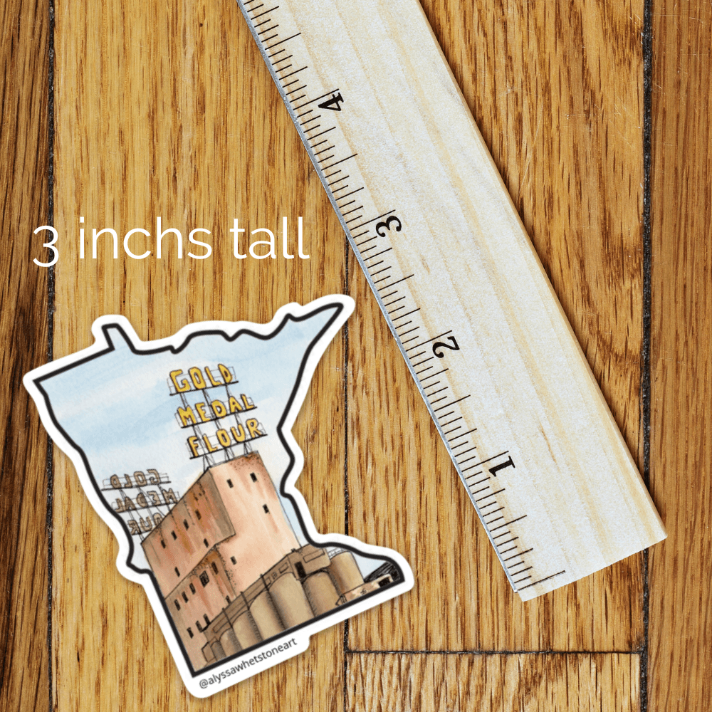 Gold Medal Flour Minneapolis - Minnesota Outline - Vinyl Decal Sticker