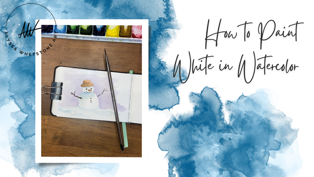 How to Paint White with Watercolor: Let's paint a snowman!