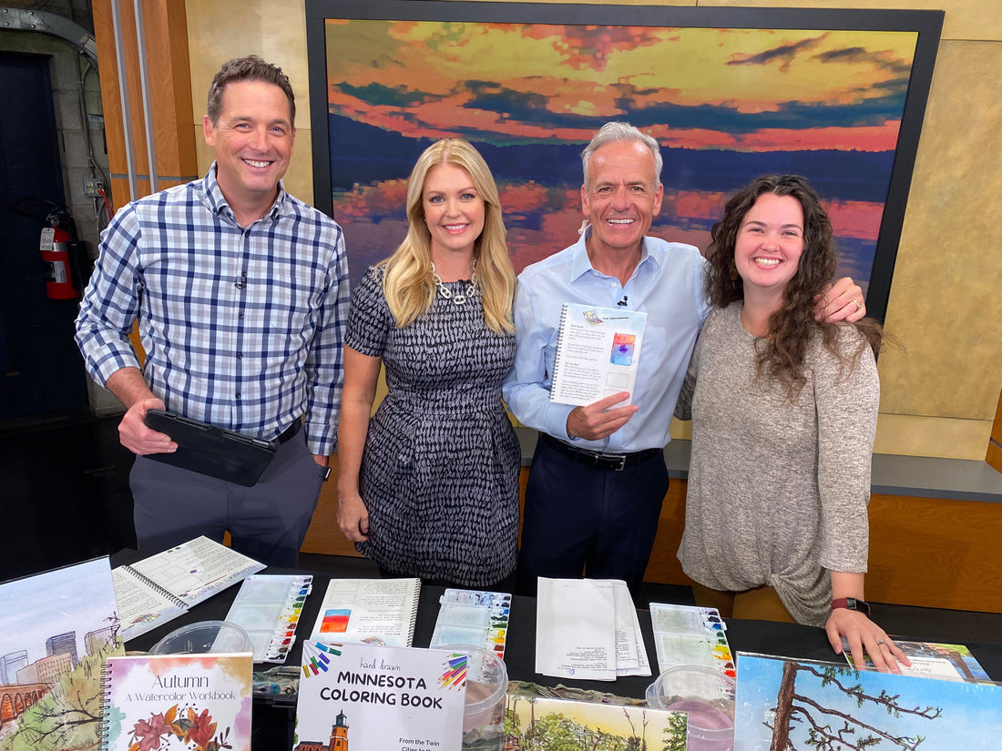 Local Artist-Made Watercolor Workbooks Featured on Minnesota Live