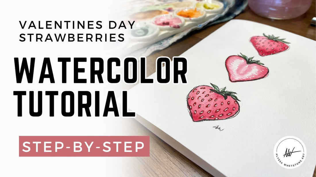 5 Beginner Watercolor Tips I Snuck Into My Strawberry Tutorial