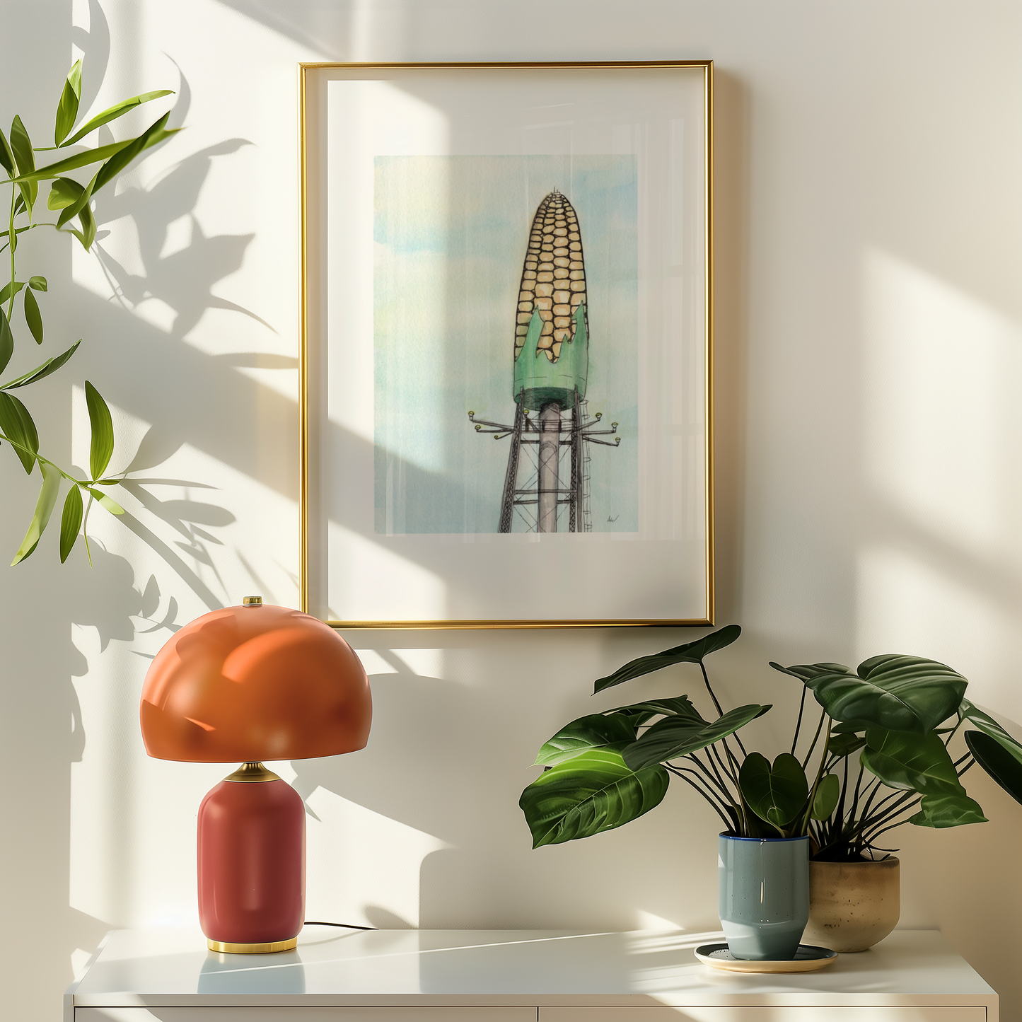 Rochester Corn Water Tower Fine Art Print