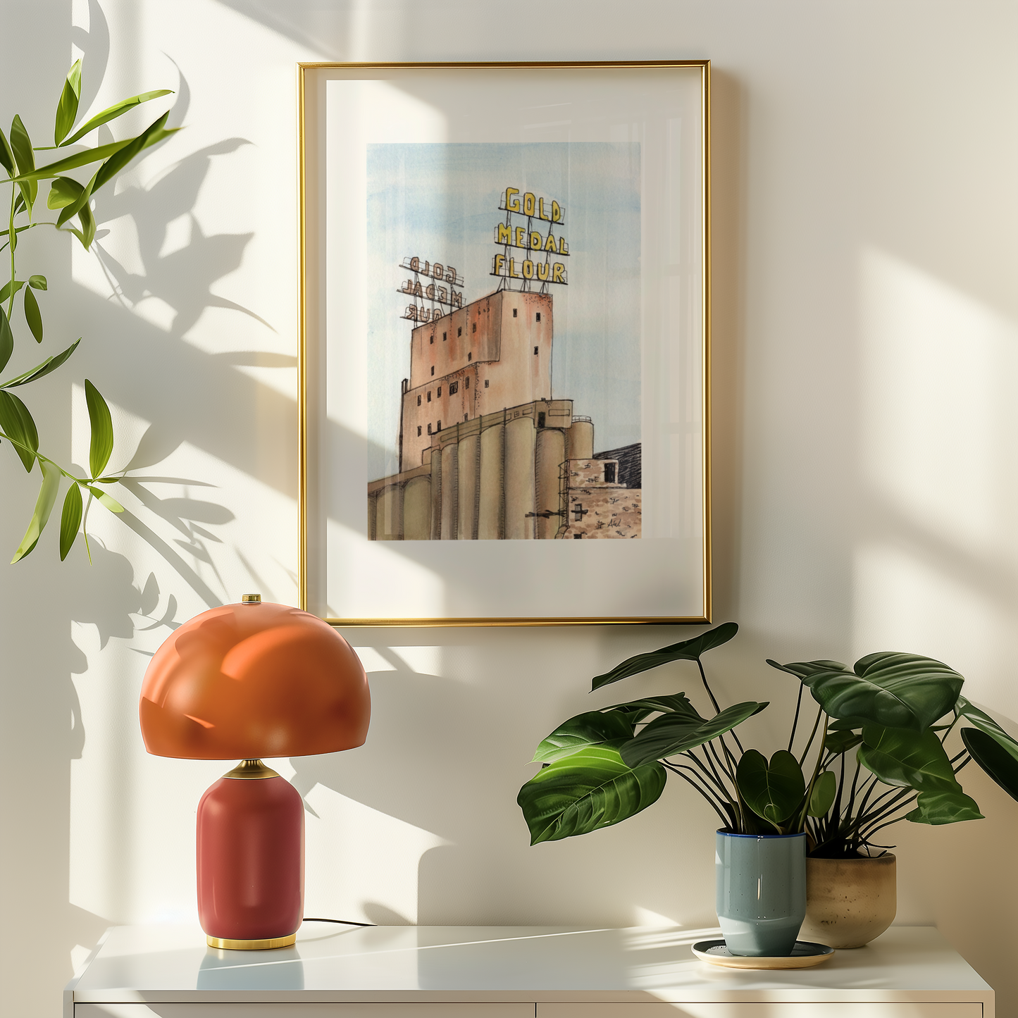Gold Medal Flour Building in Minneapolis - Pen and Watercolor Art - Archival Quality Art Print