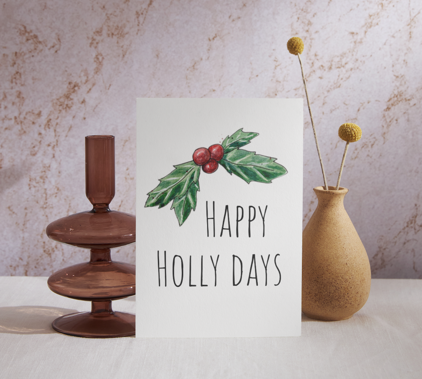Holiday Card Pair - Watercolor Greeting Cards