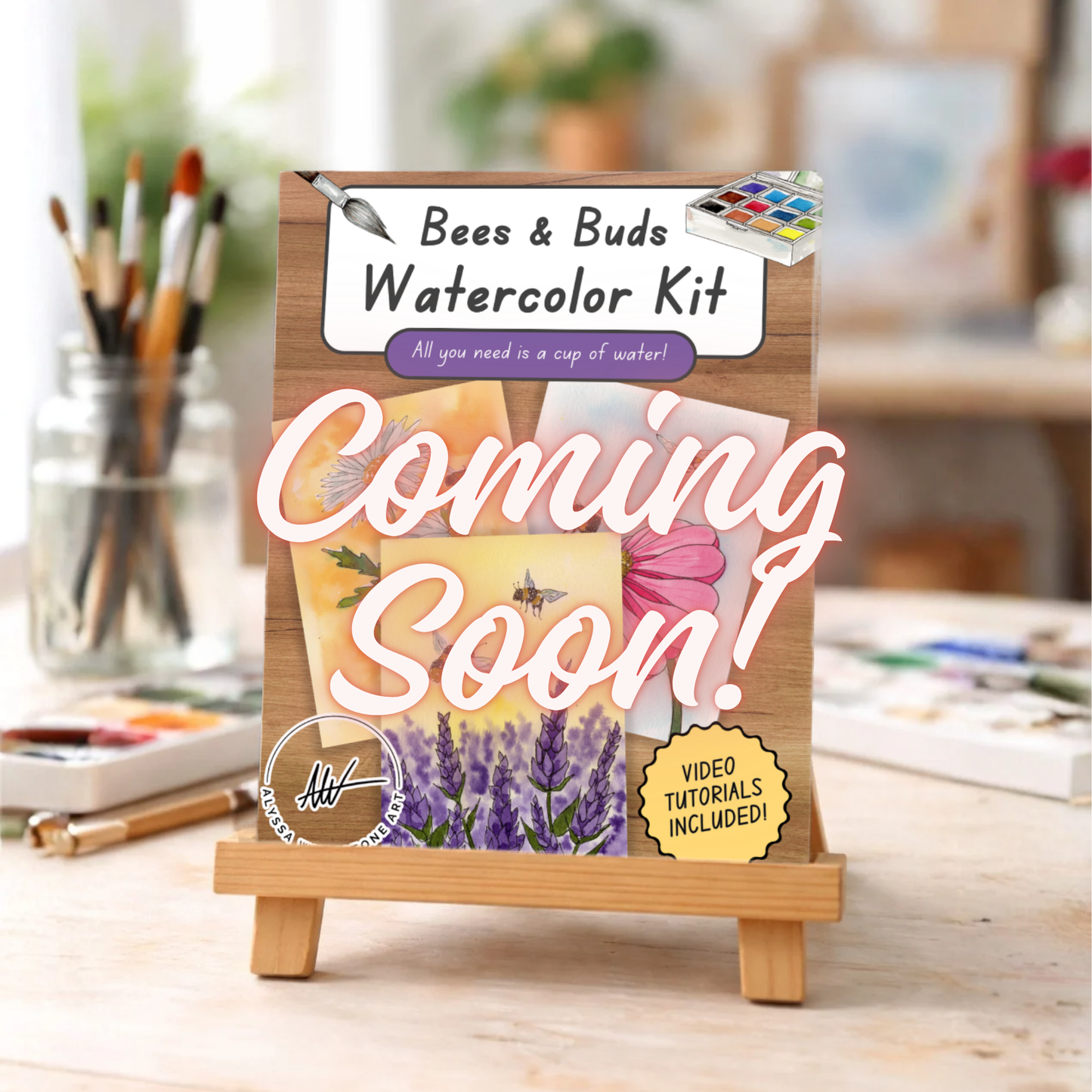 Bees and Buds Watercolor Kit