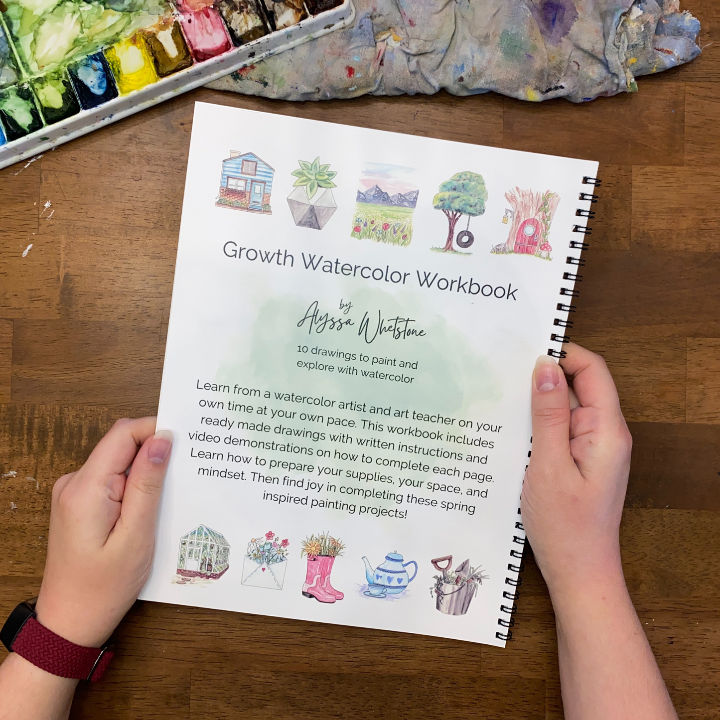 Growth Watercolor Workbook - Video Directions Included