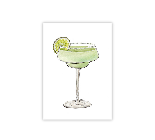 Margarita - Pen and Watercolor Archival Art Print - alyssawhetstoneart