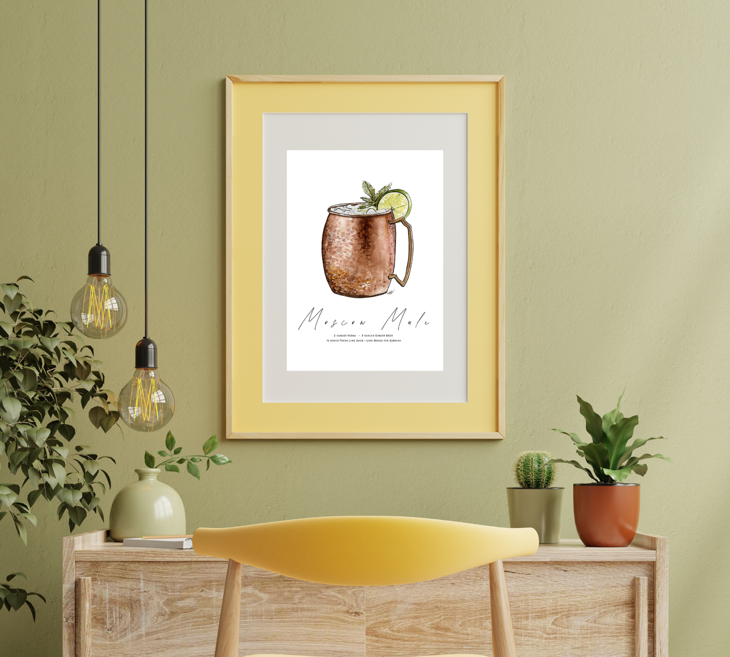 Moscow Mule - Pen and Watercolor Archival Art Print