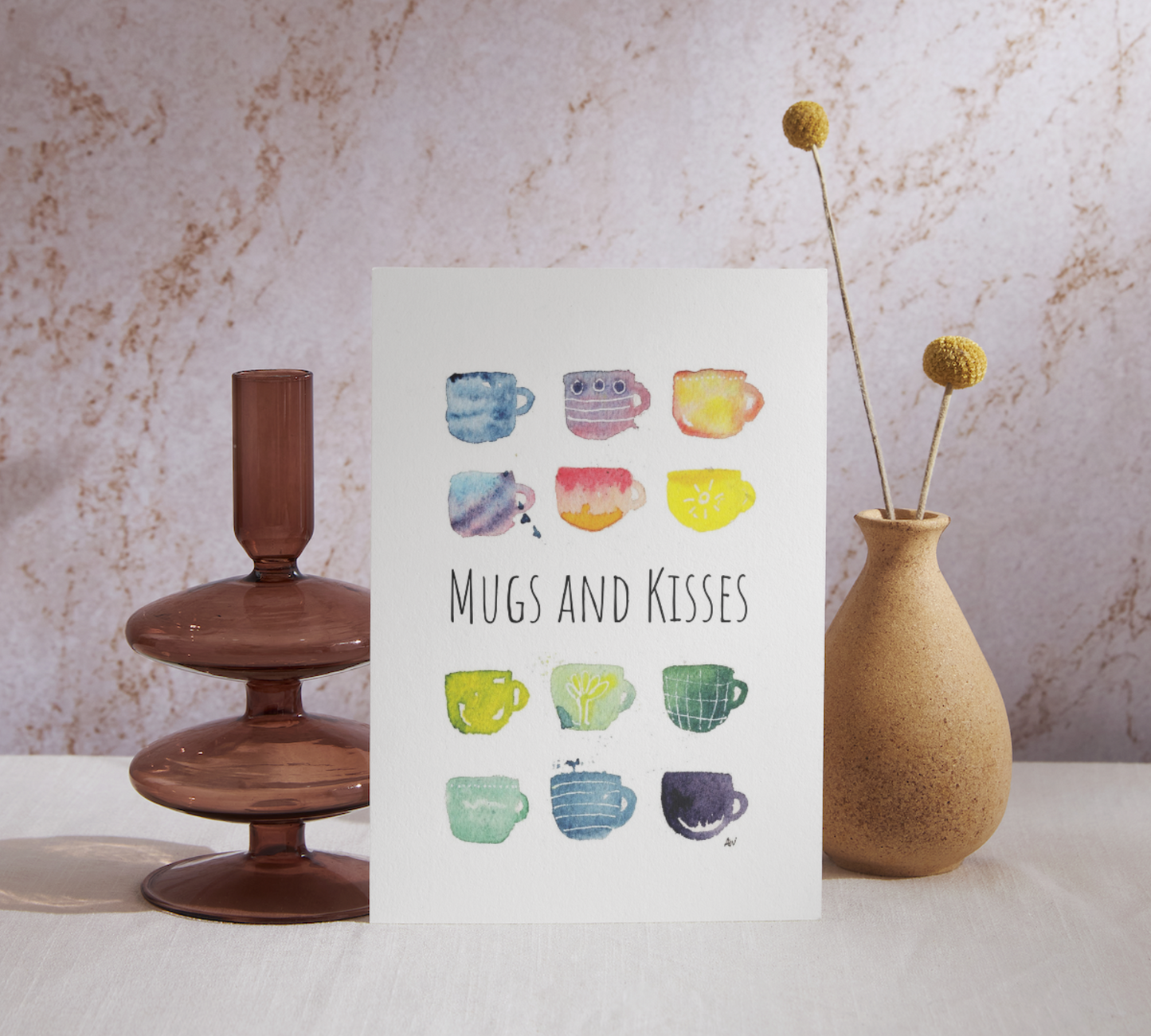Good Thoughts Card Trio - Watercolor Greeting Cards