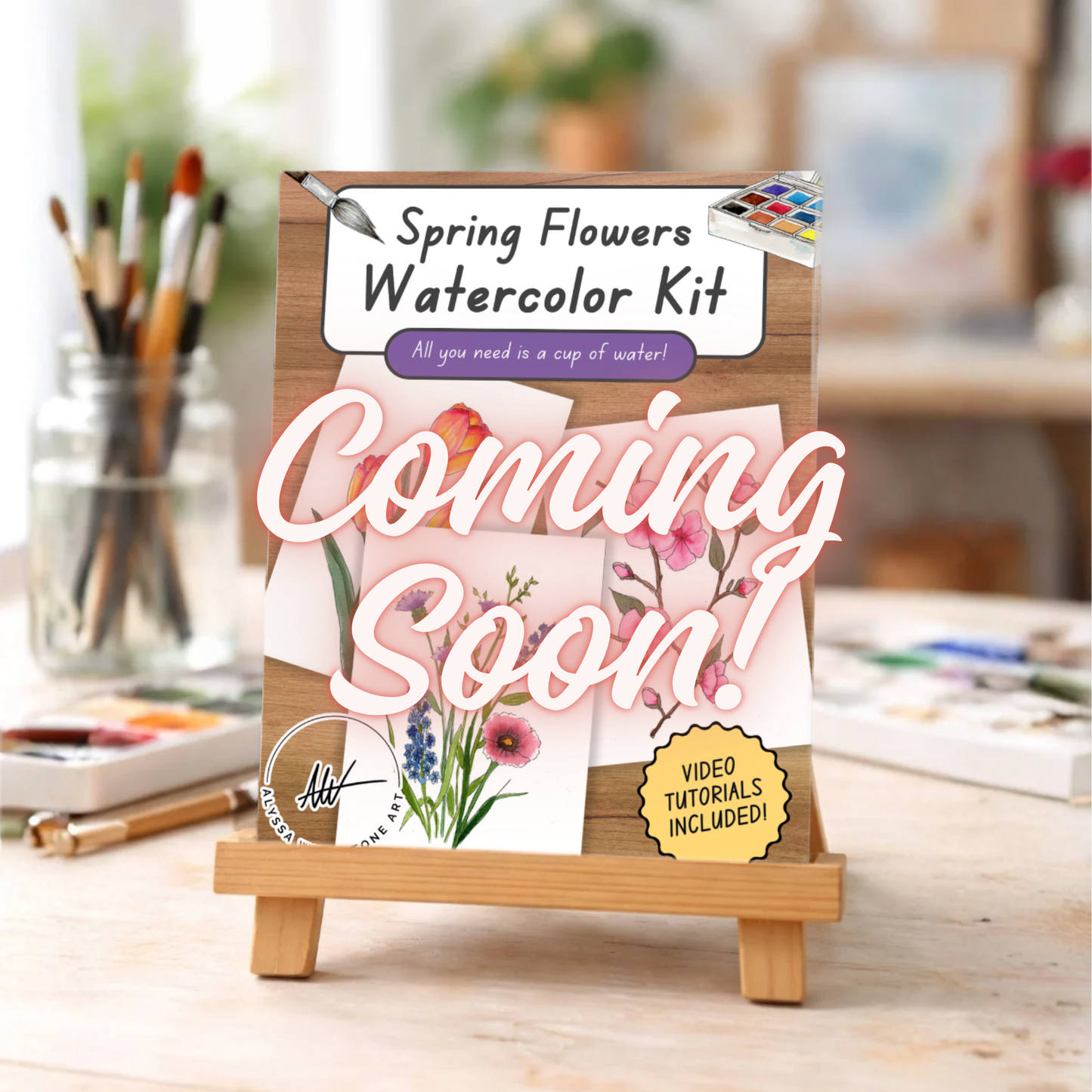 Spring Flowers Watercolor Kit