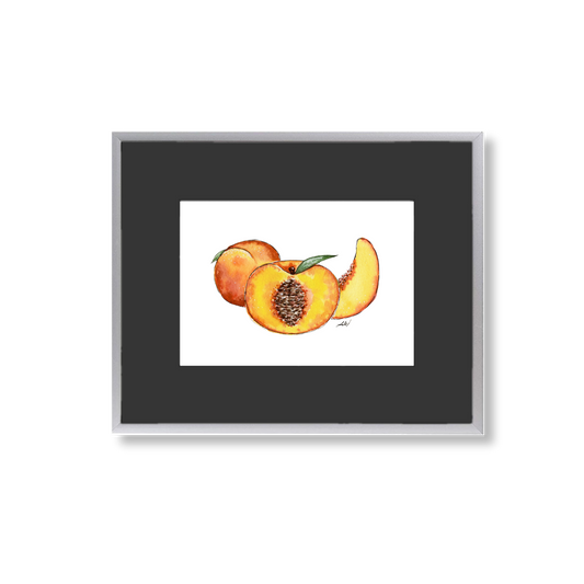 Peaches - Framed Original Watercolor Painting