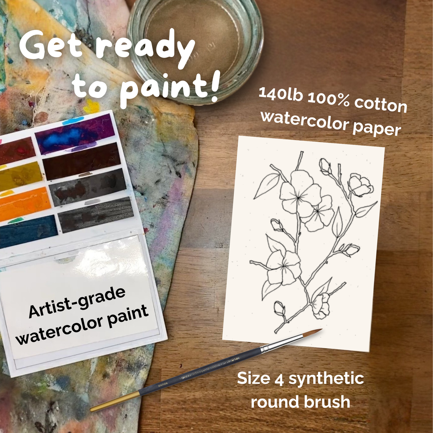 Spring Flowers Watercolor Kit