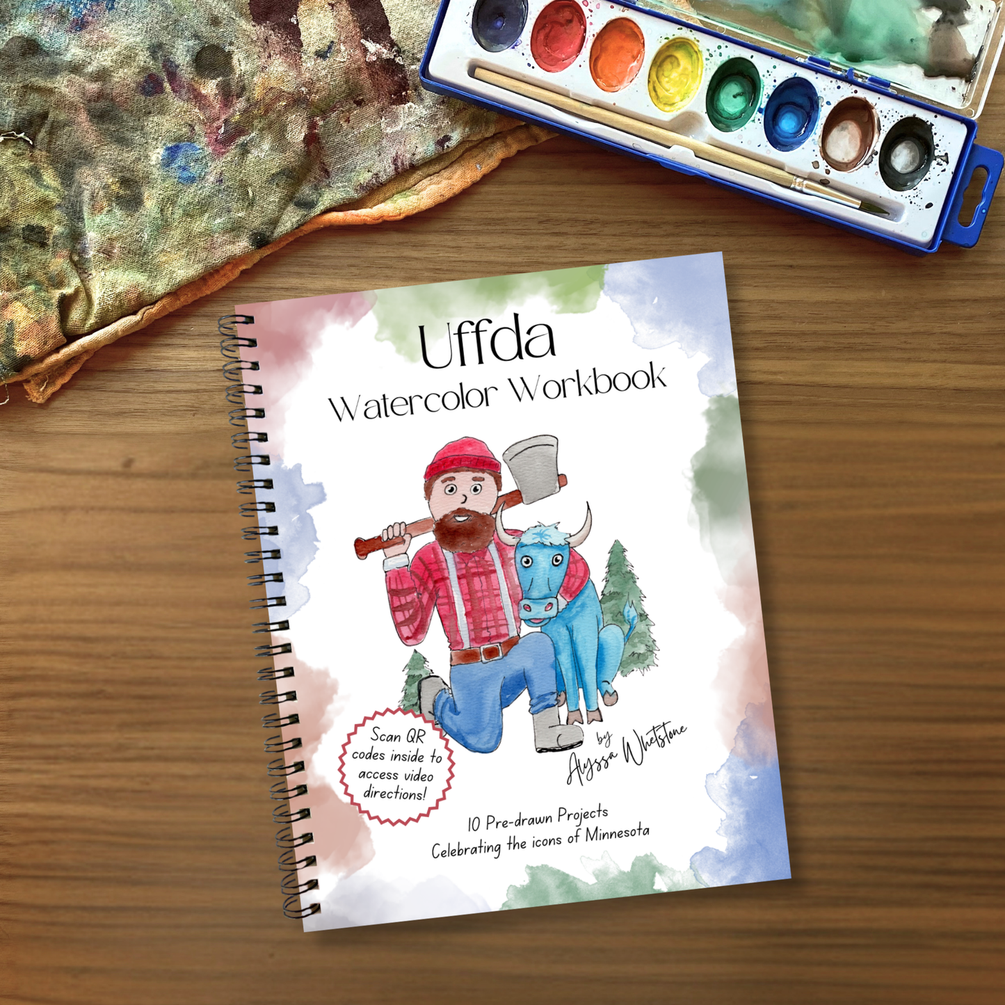 Uffda Watercolor Workbook - Video Directions Included