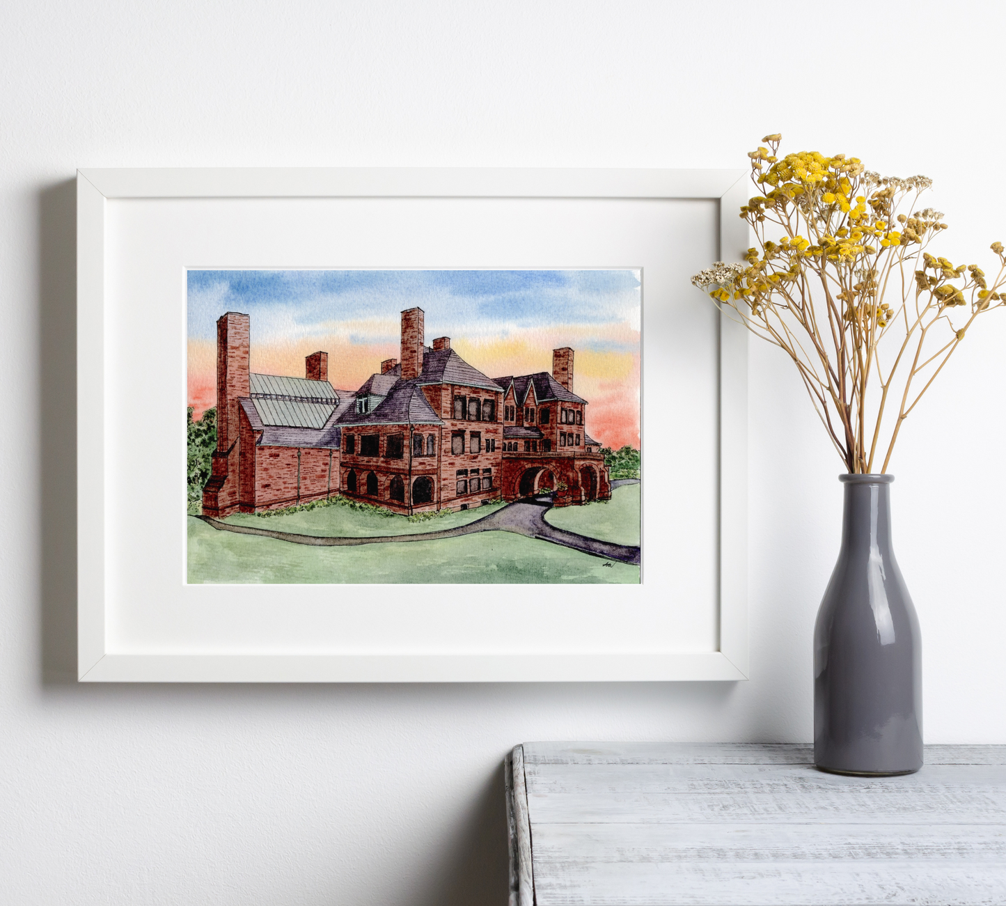 James J Hill House - Pen and Watercolor Art - Archival Quality Art Print