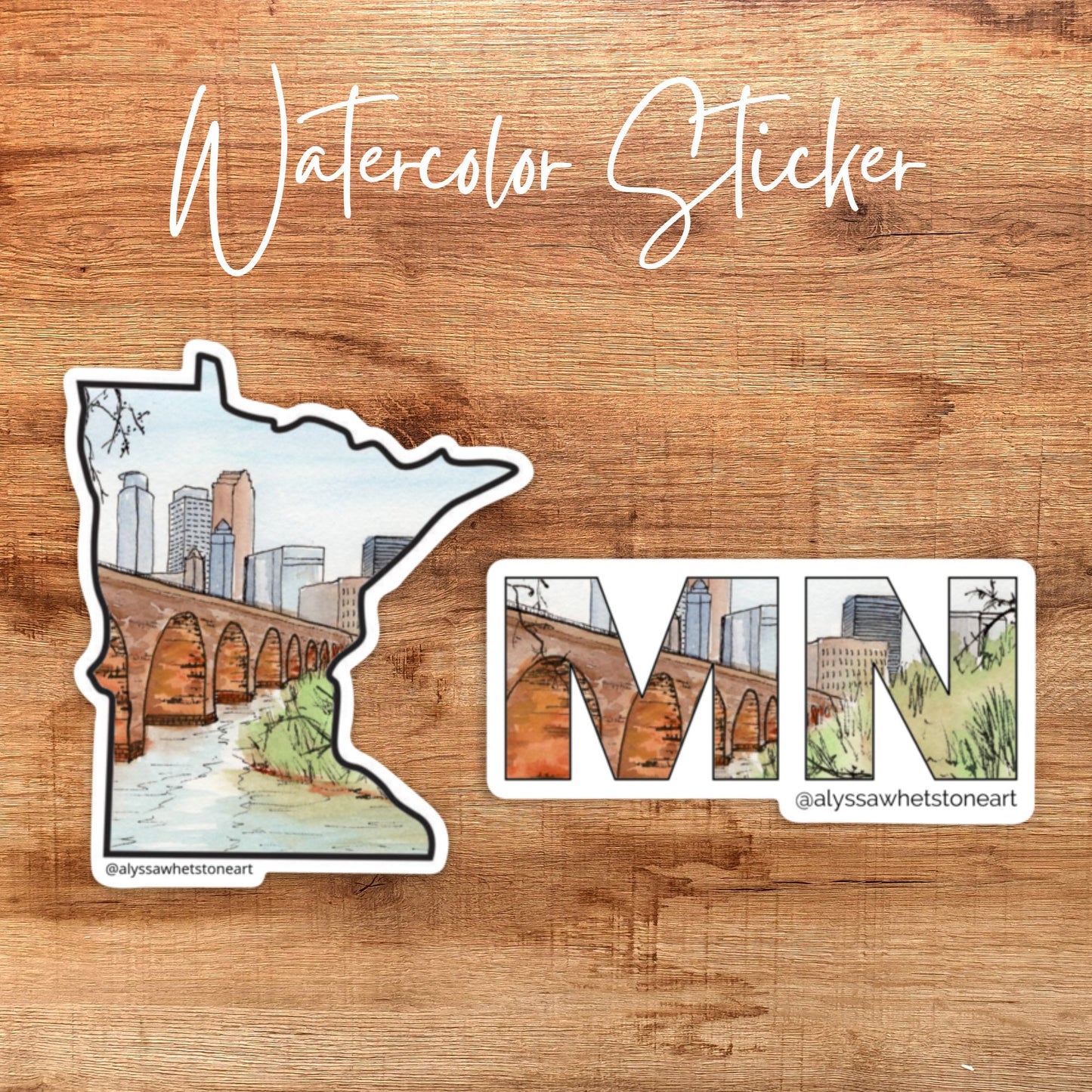 Stone Arch Bridge Minneapolis - Minnesota Outline - Vinyl Decal Sticker
