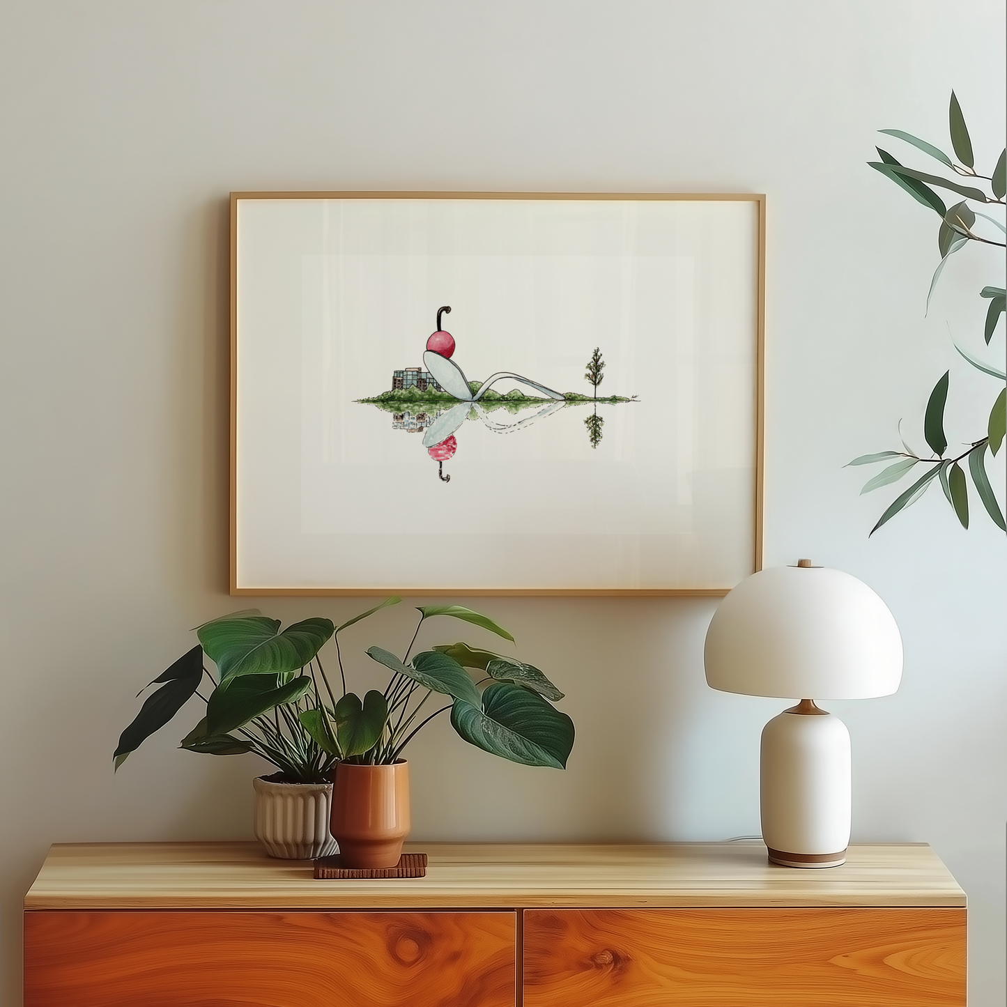 Cherry and Spoon Reflection Fine Art Print