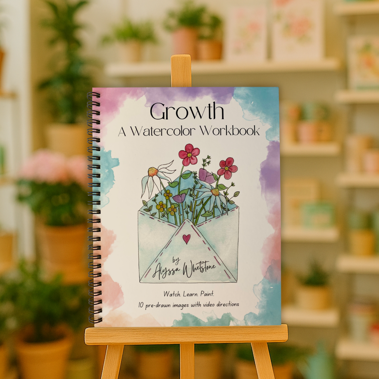 Growth Watercolor Workbook - Video Directions Included - alyssawhetstoneart