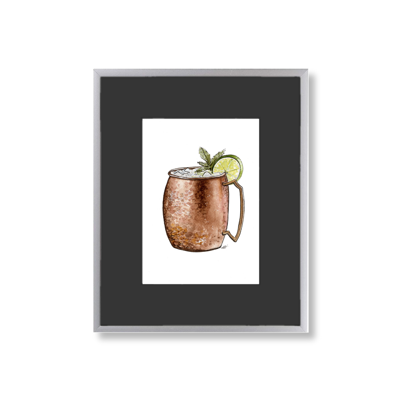 Moscow Mule - Framed Original Watercolor Painting