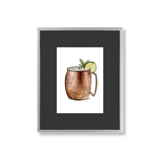 Moscow Mule - Framed Original Watercolor Painting