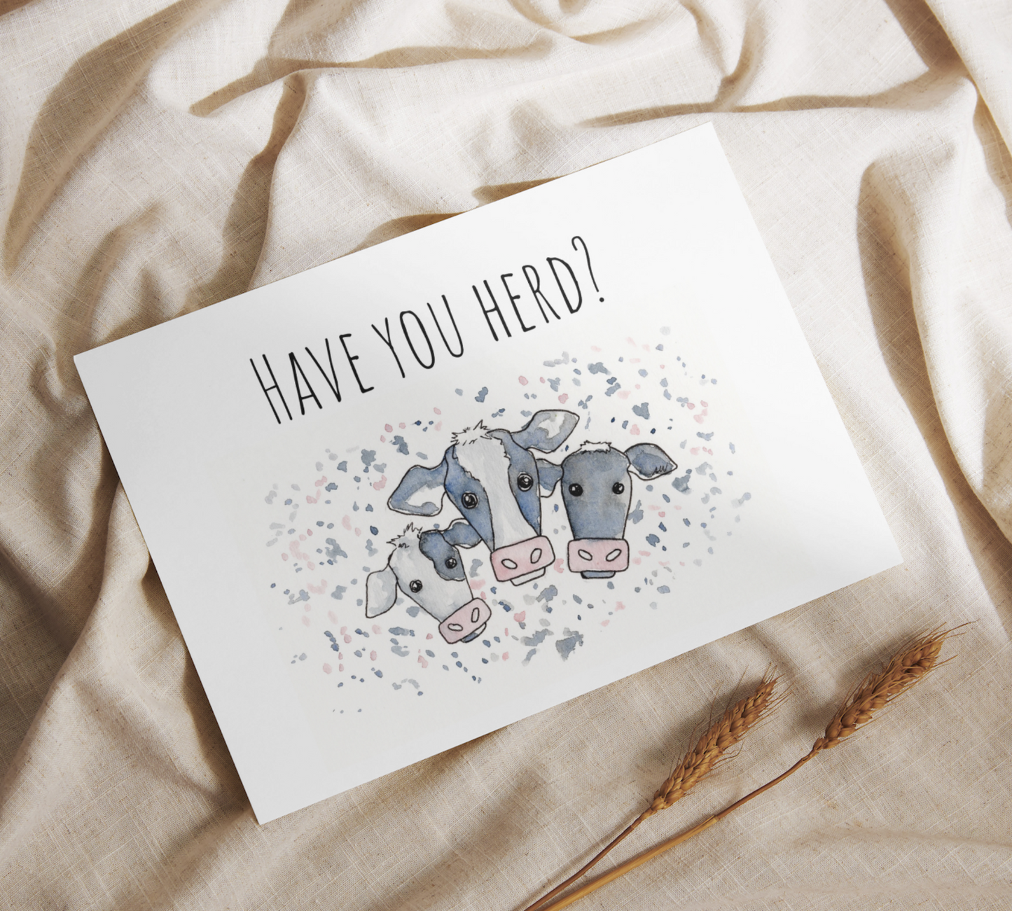 Have you Herd Watercolor Greeting Card