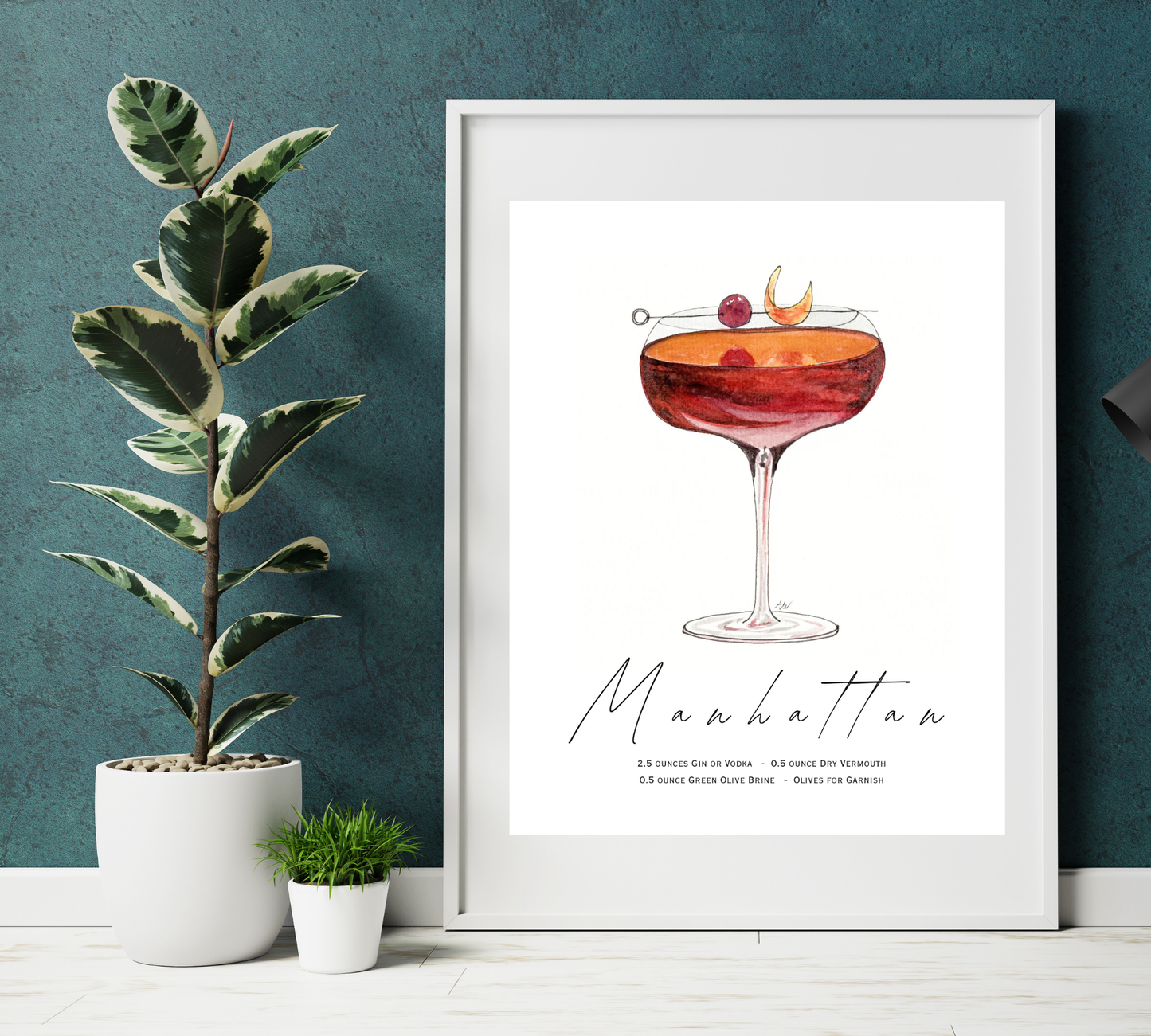 Manhattan - Pen and Watercolor Archival Art Print