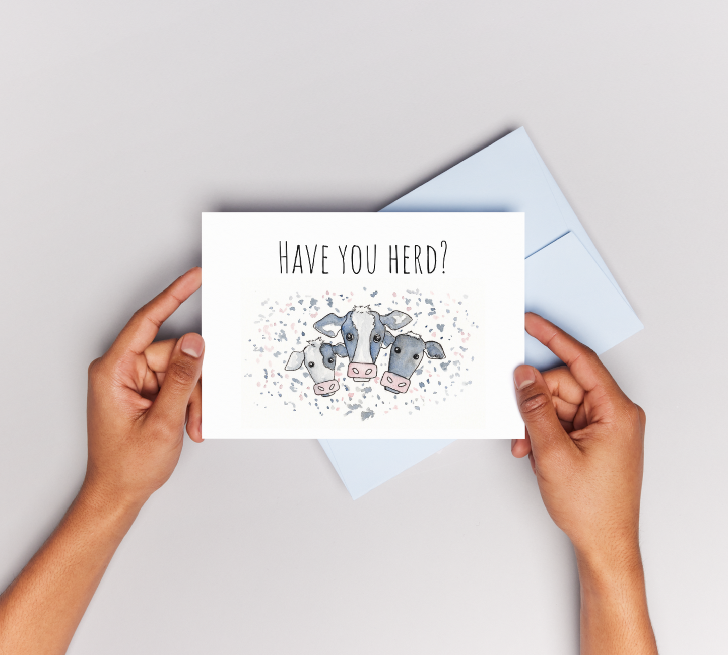 Have you Herd Watercolor Greeting Card