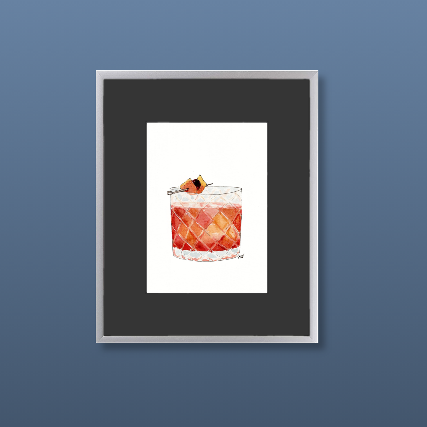 Old Fashioned - Framed Original Watercolor Painting