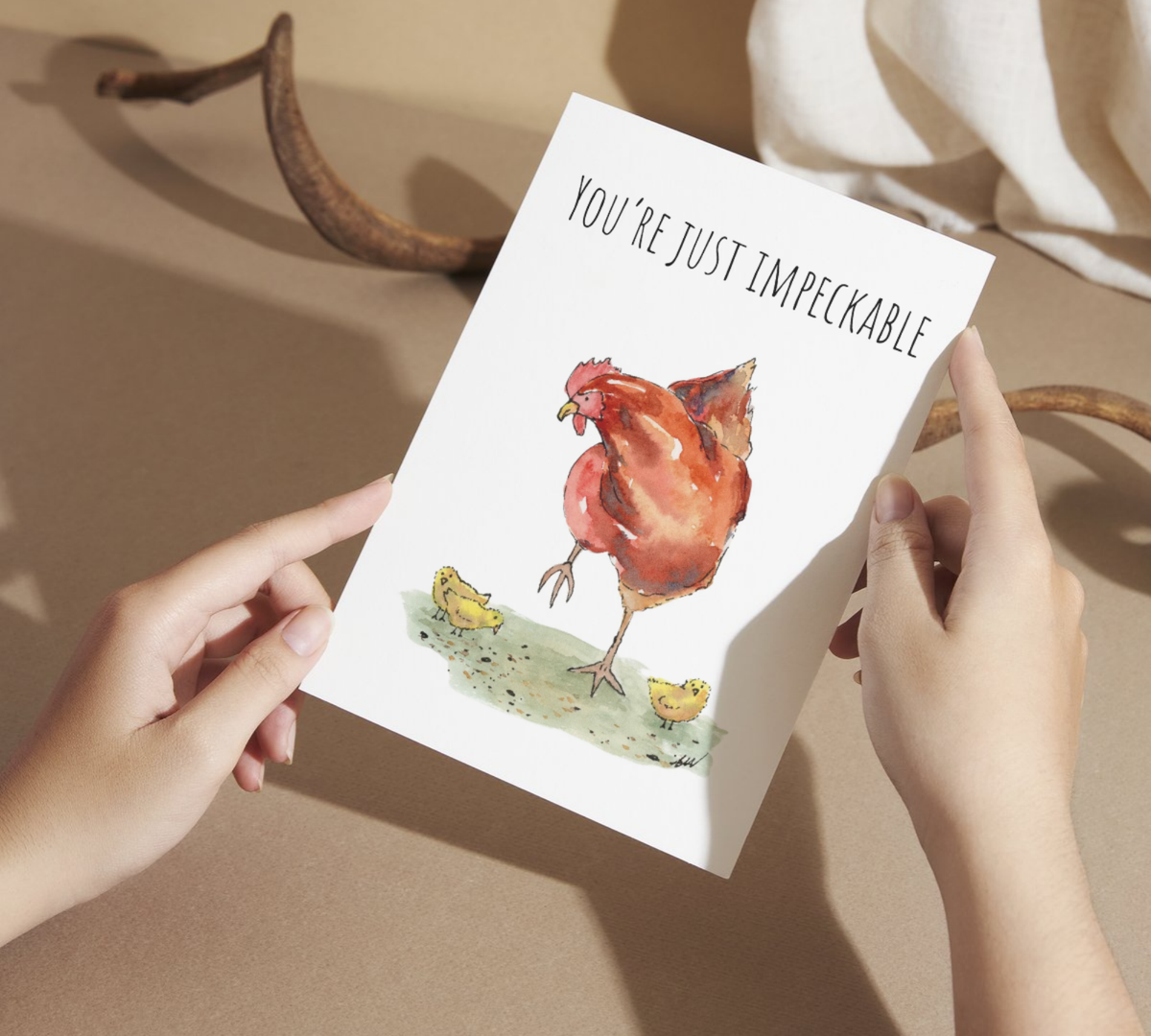 You're just impeckable Watercolor Greeting Card
