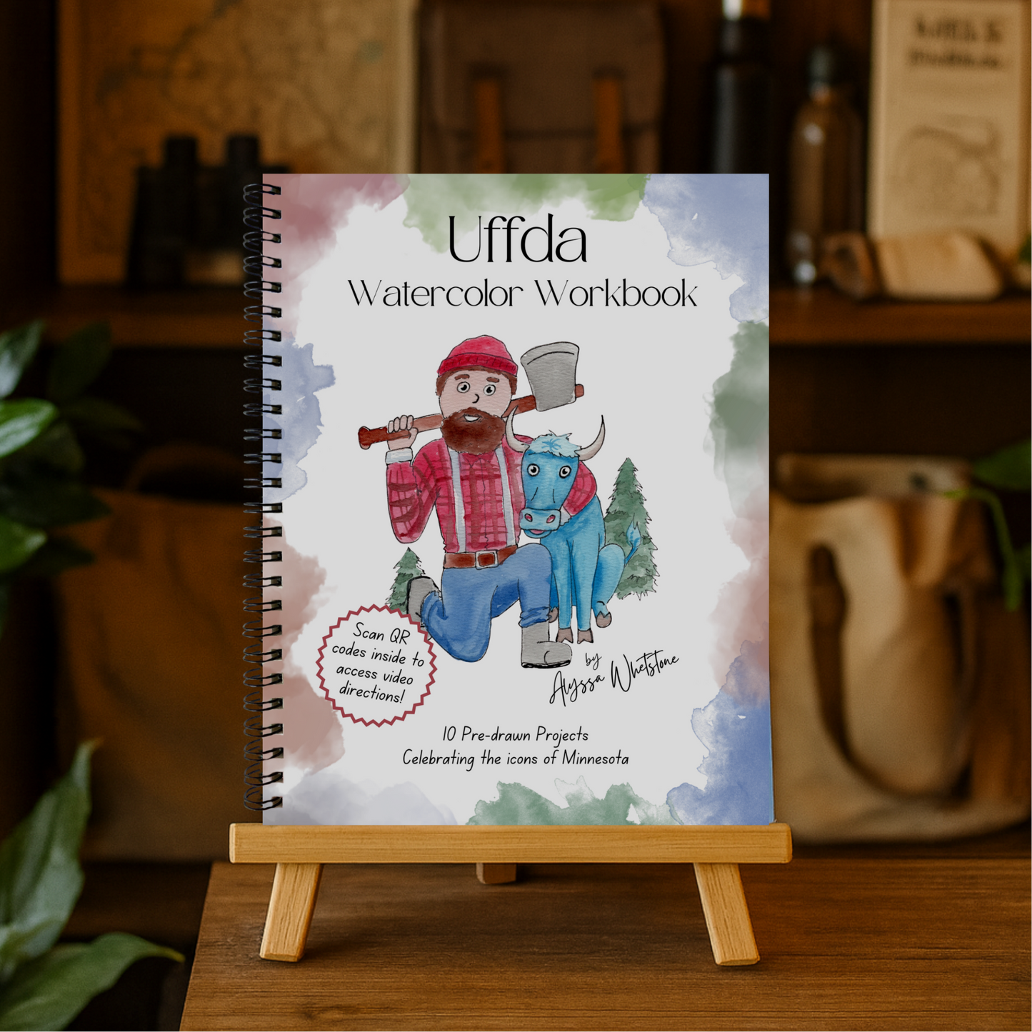Uffda Watercolor Workbook - Video Directions Included