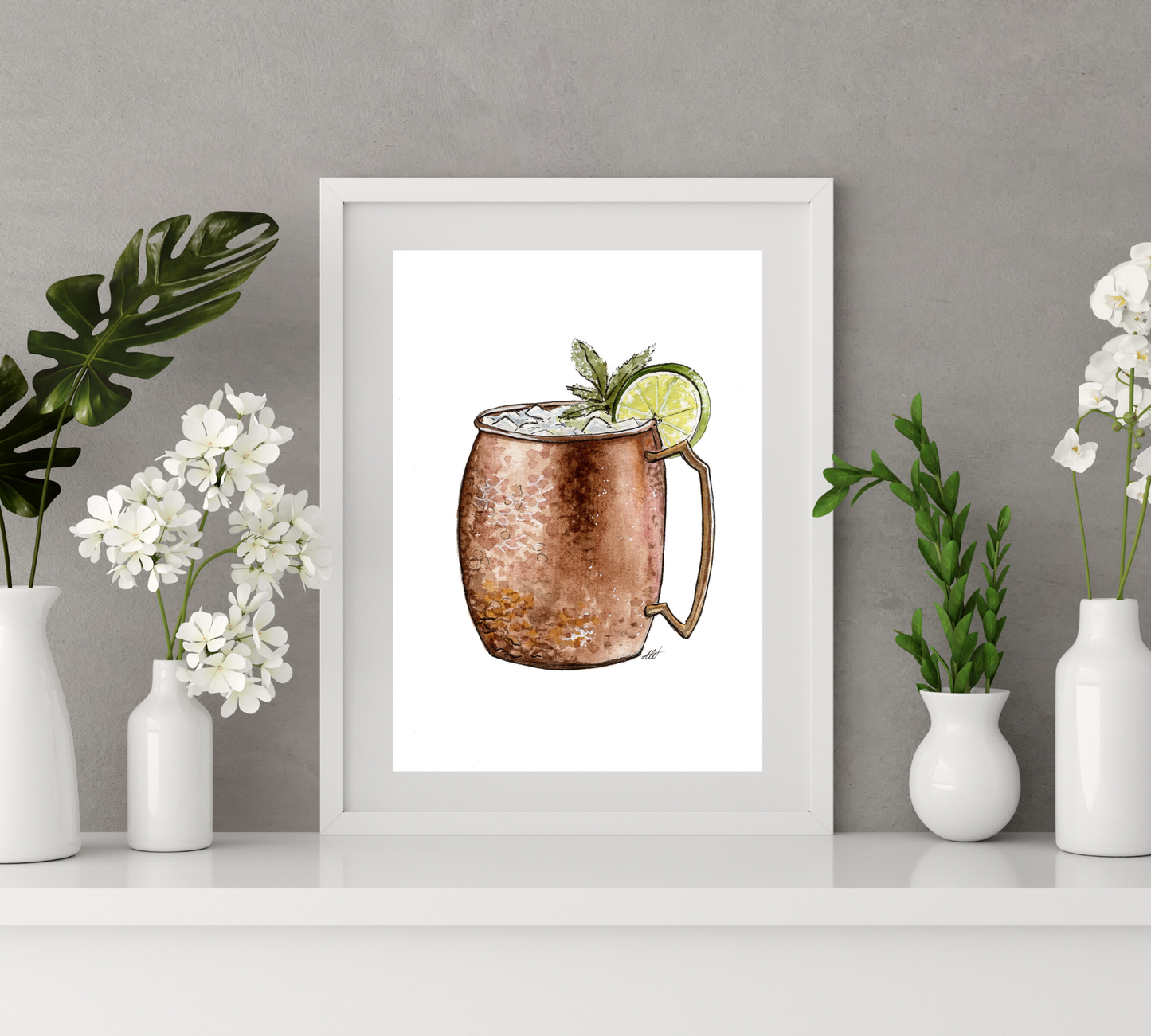 Moscow Mule - Pen and Watercolor Archival Art Print