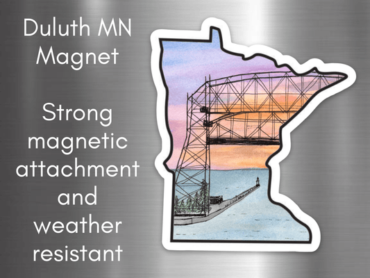 Minnesota Magnets - Stone Arch Bridge - Duluth Lift Bridge - Lake Itasca - alyssawhetstoneart