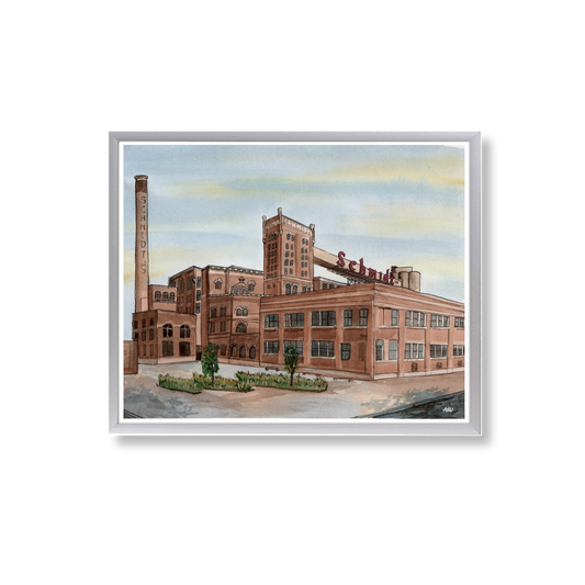 Schmidt's Brewery - Framed Original Watercolor Painting