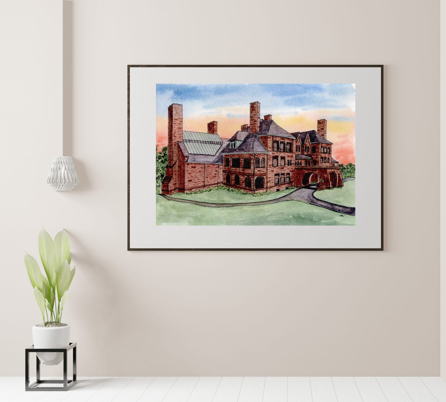 James J Hill House - Pen and Watercolor Art - Archival Quality Art Print