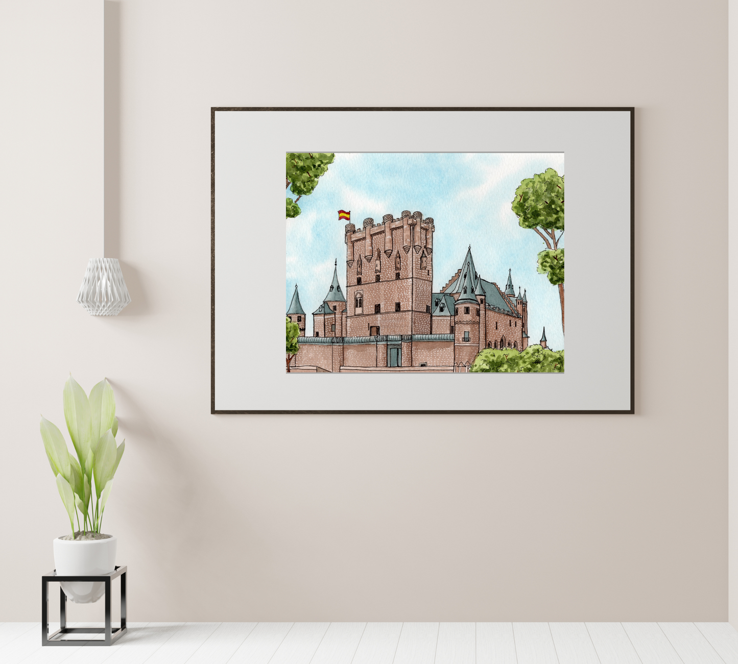 Alcazar Segovia Castle - Pen and Watercolor Art - Archival Quality Art Print