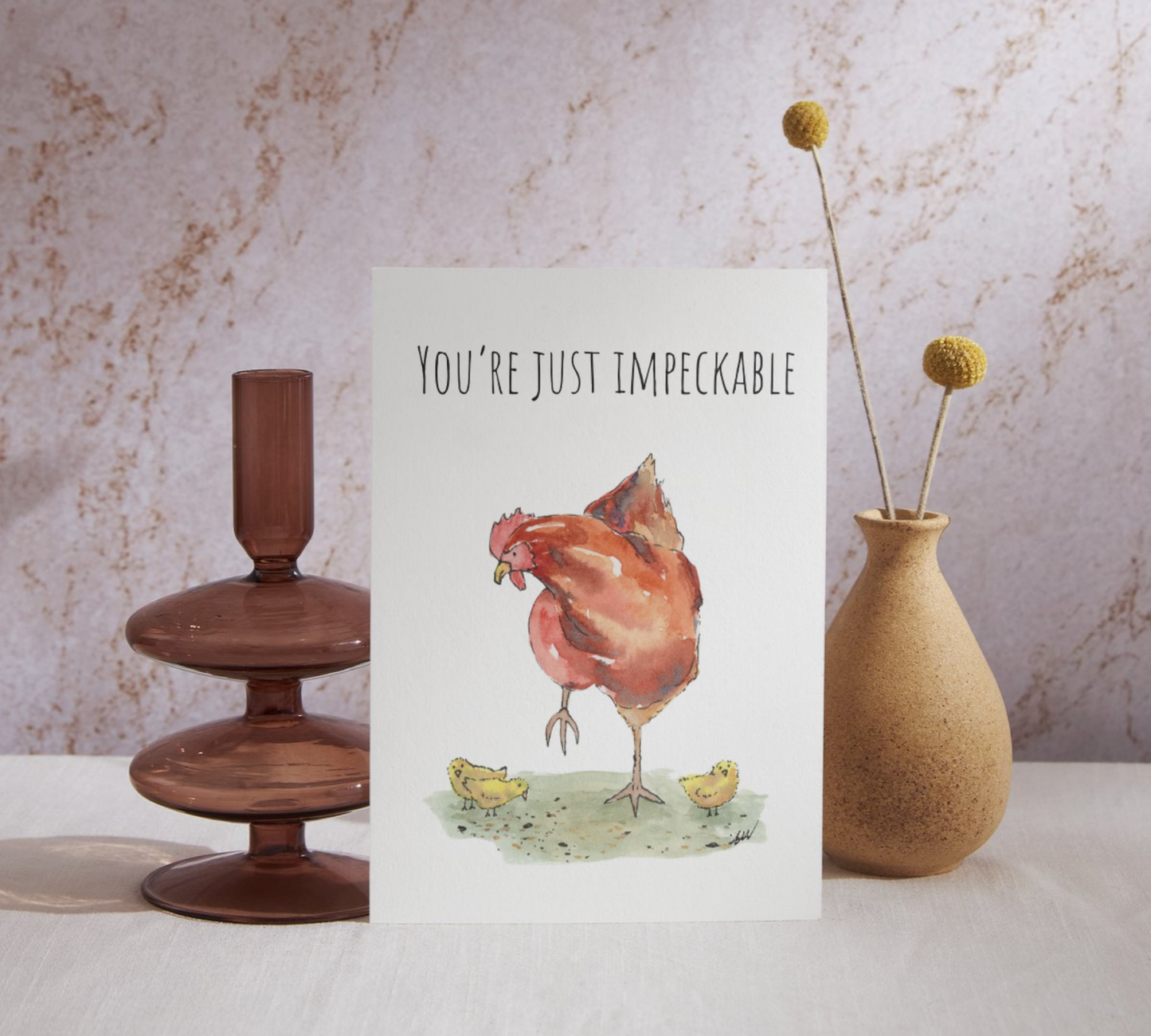 You're just impeckable Watercolor Greeting Card