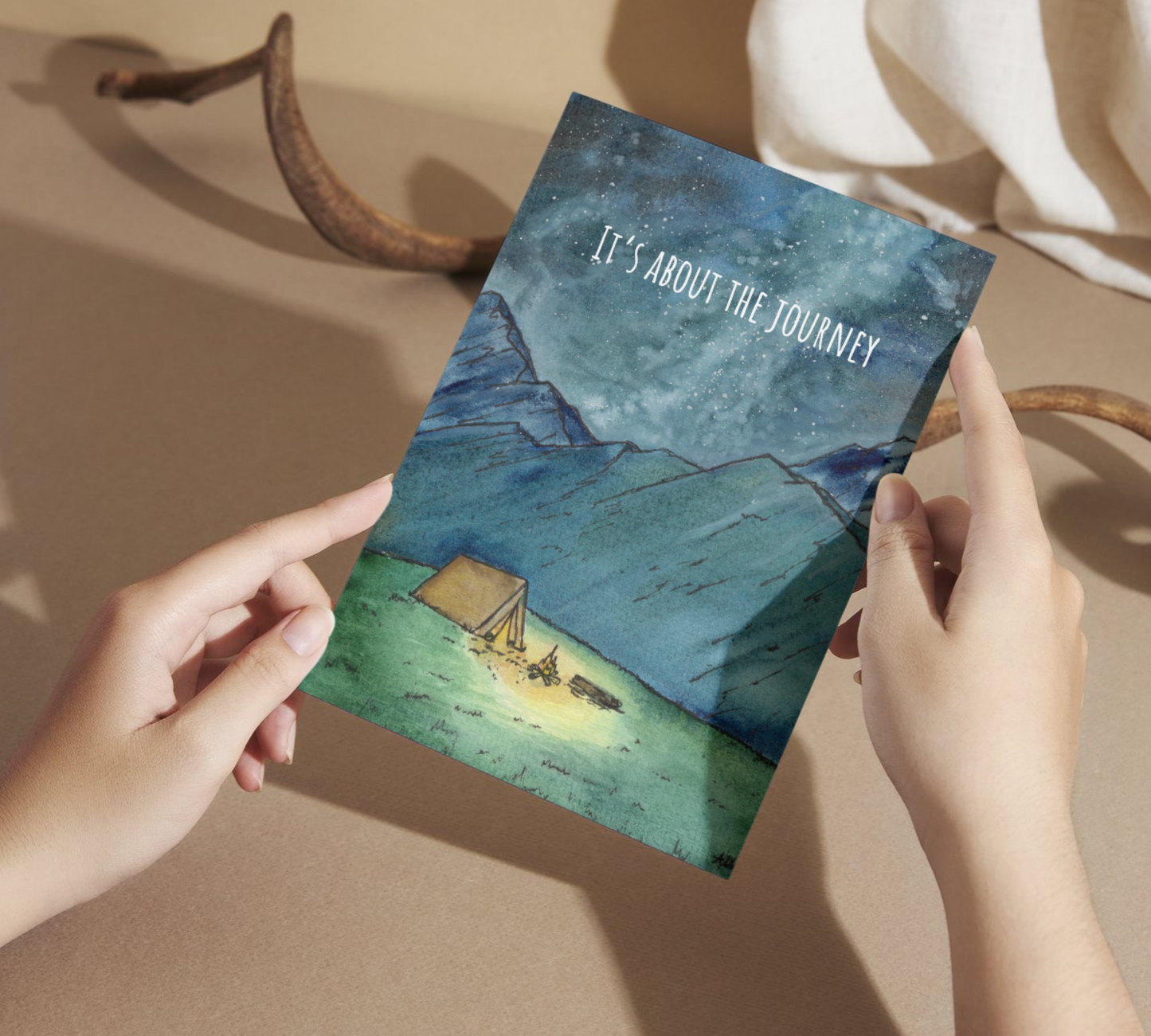 It's About the Journey Watercolor Greeting Card