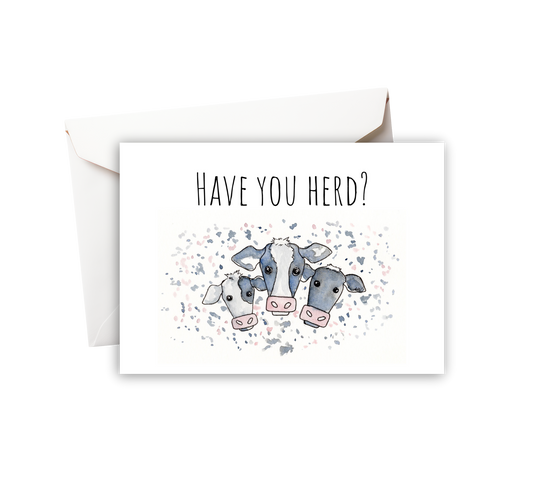 Have you Herd Watercolor Greeting Card