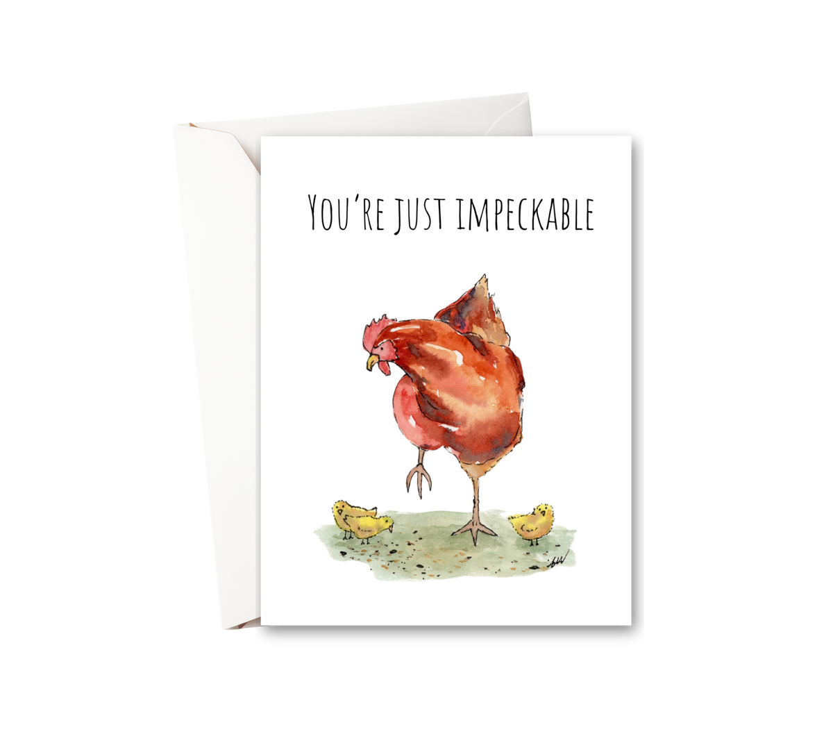 You're just impeckable Watercolor Greeting Card