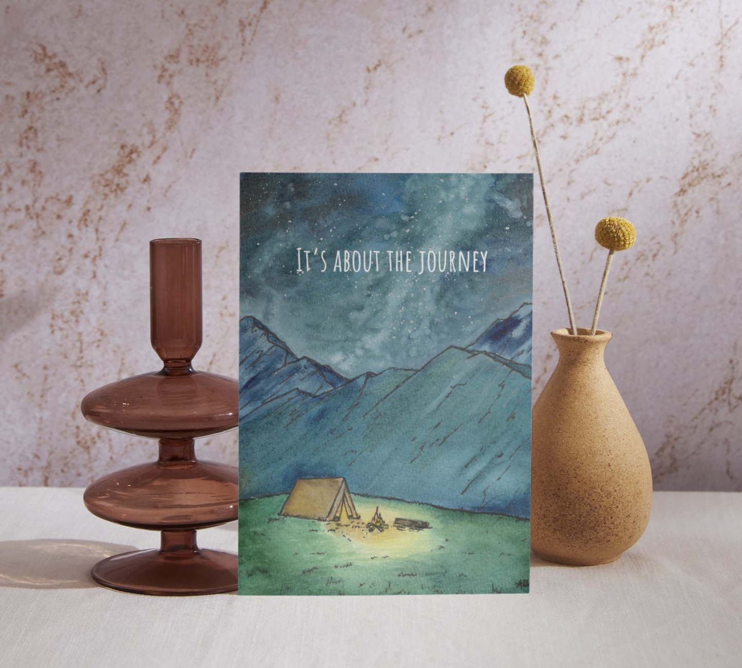 It's About the Journey Watercolor Greeting Card