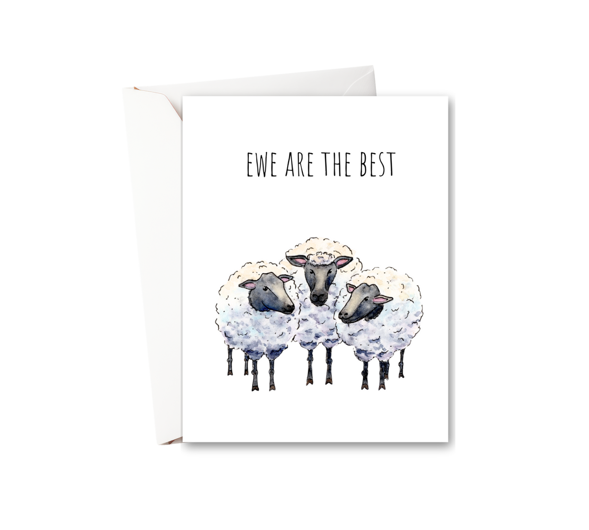 Ewe are the Best Watercolor Greeting Card