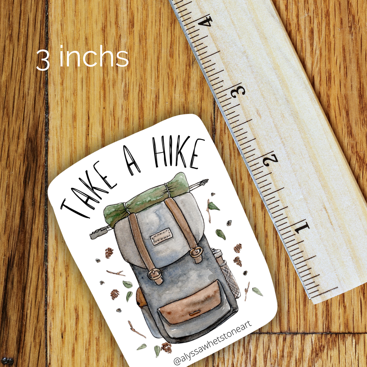 Take a Hike - Explore and Adventure Backpack - Vinyl Decal Sticker