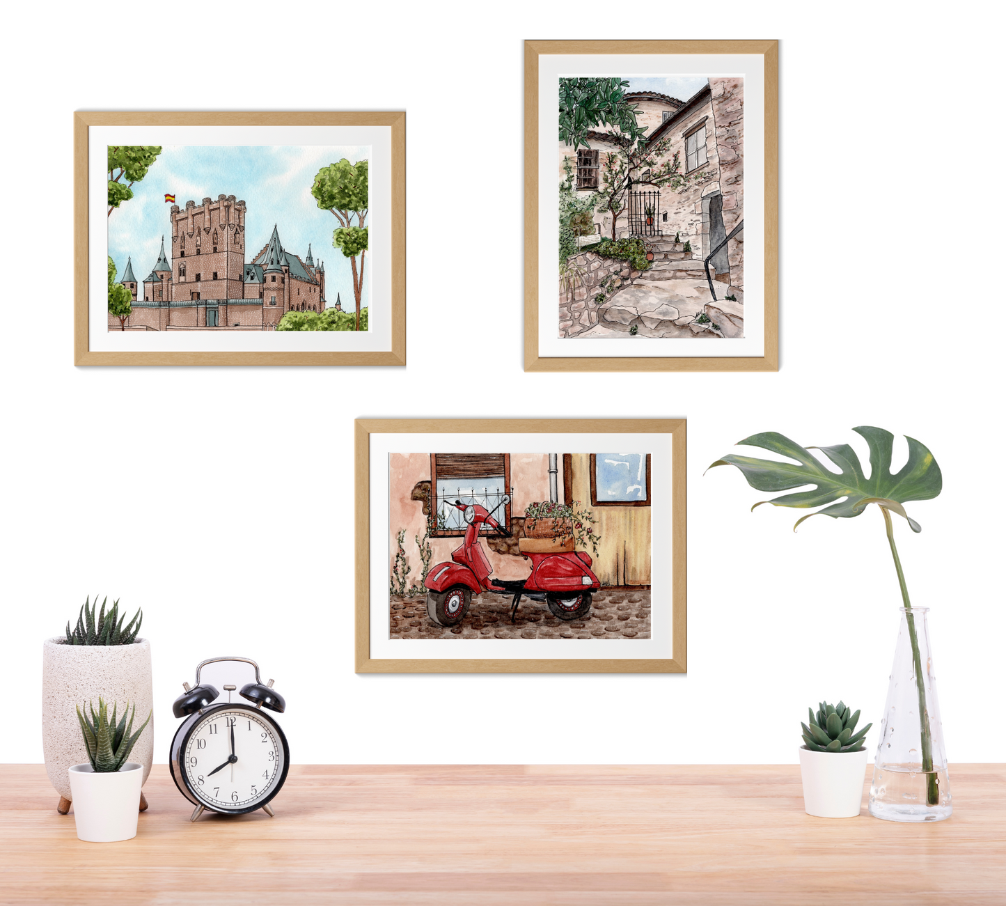 Alcazar Segovia Castle - Pen and Watercolor Art - Archival Quality Art Print