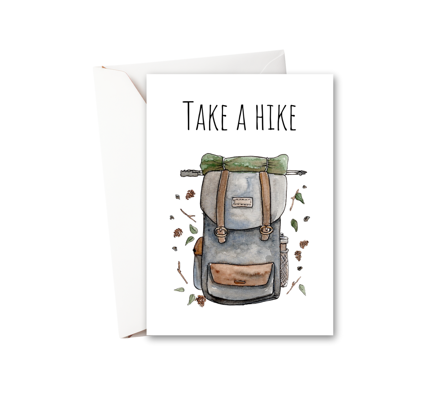 Take a Hike - Watercolor Greeting Card