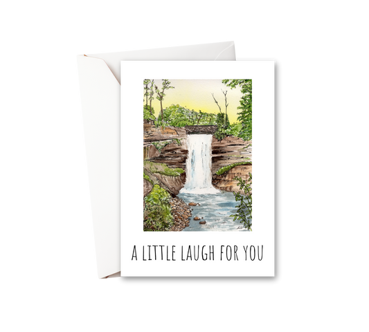 A Little Laugh - Minnehaha Falls Watercolor Greeting Card