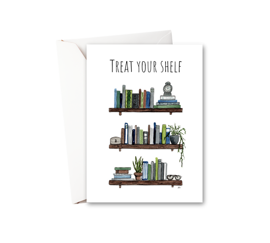 Treat Your Shelf Watercolor Greeting Card