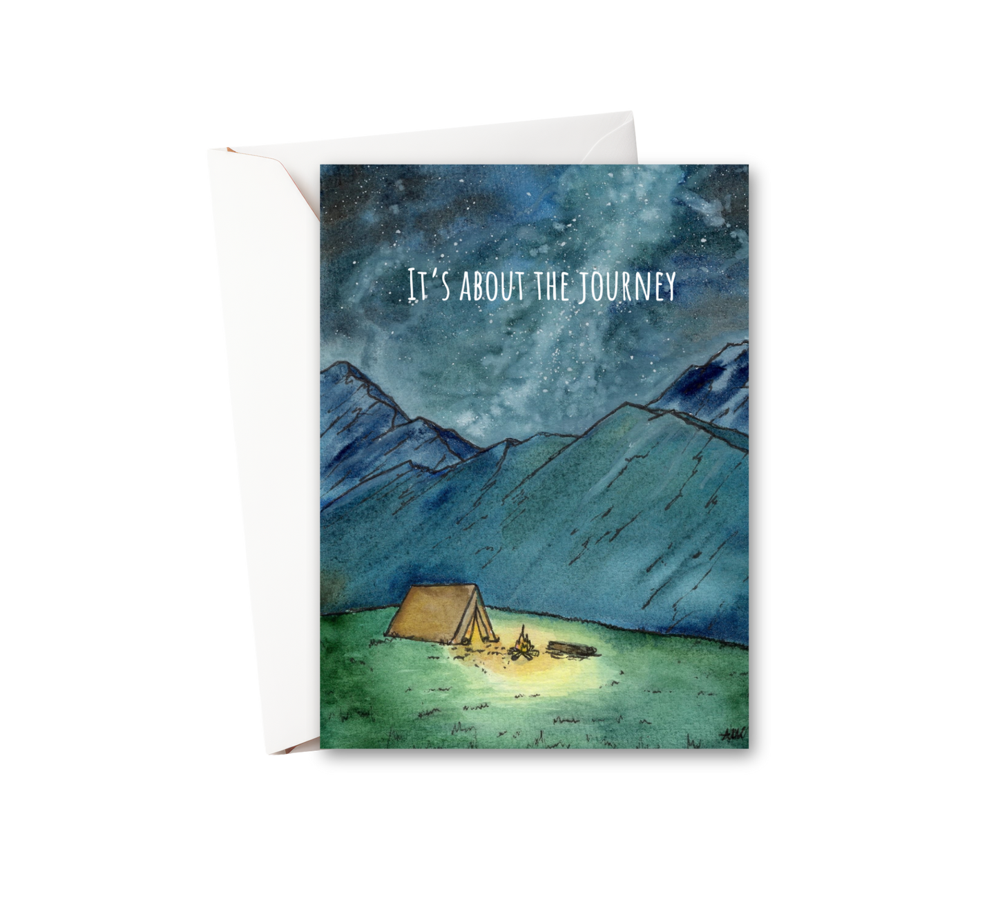 It's About the Journey Watercolor Greeting Card