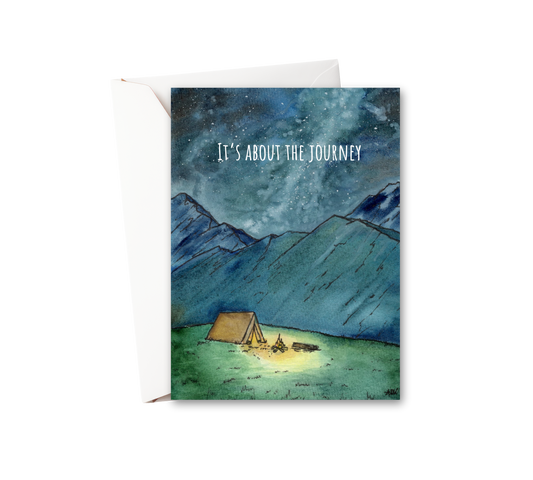 It's About the Journey Watercolor Greeting Card