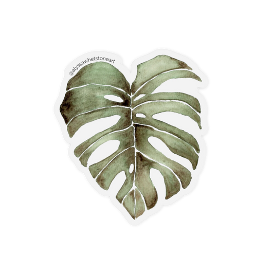 Monstera Leaf - Plant Sticker - Vinyl Decal Sticker