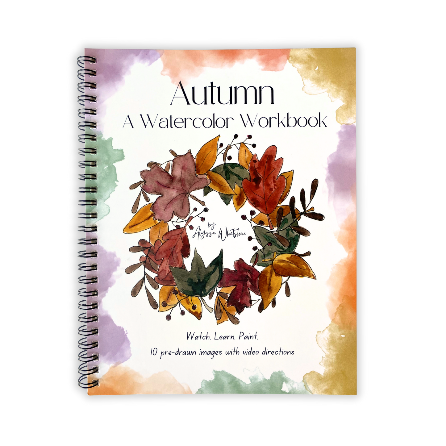 Autumn Watercolor Workbook - Video Directions Included - alyssawhetstoneart