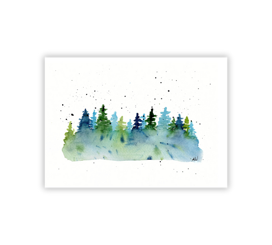 Cool Colored Trees Fine Art Print